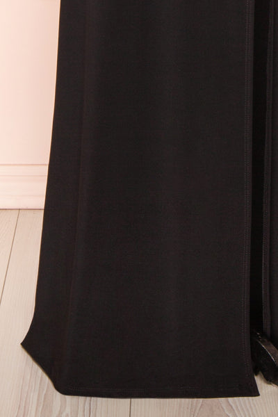 Laurie Black Cowl Neck Maxi Dress w/ Open Back | Boutique 1861 bottom