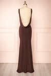Laurie Brown Cowl Neck Maxi Dress w/ Open Back | Boutique 1861 back view