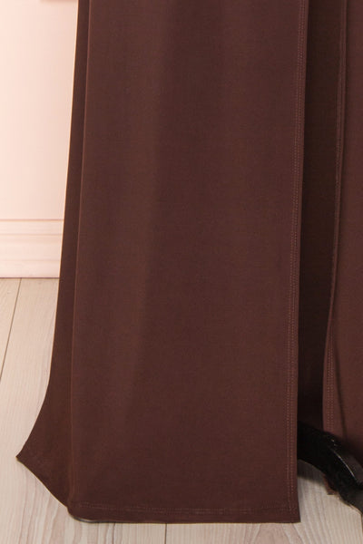 Laurie Brown Cowl Neck Maxi Dress w/ Open Back | Boutique 1861 bottom