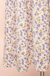 Laurye Yellow Midi Floral Dress w/ Elastic Waist | Boutique 1861 bottom