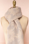 Le Bal Grey Soft Knit Scarf | La petite garçonne knot close-up