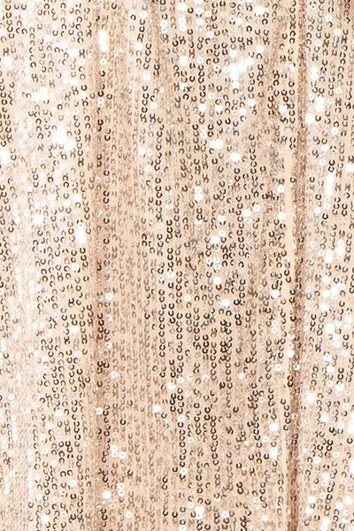 Leanie Short Sequin Wrap Dress w/ Belt | Boutique 1861 fabric