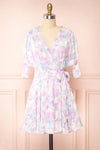 Leanore Short Floral Wrap Dress | Boutique 1861 front view