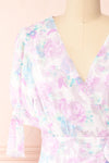 Leanore Short Floral Wrap Dress | Boutique 1861 front close-up