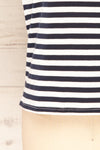Leba Navy Shoulder Padded Striped Shirt | La petite garçonne bottom