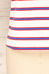 Leba Red Shoulder Padded Striped Shirt | La petite garçonne bottom