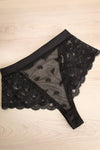 Leczyca Black Lace High-Waist Panties | La petite garçonne flat view