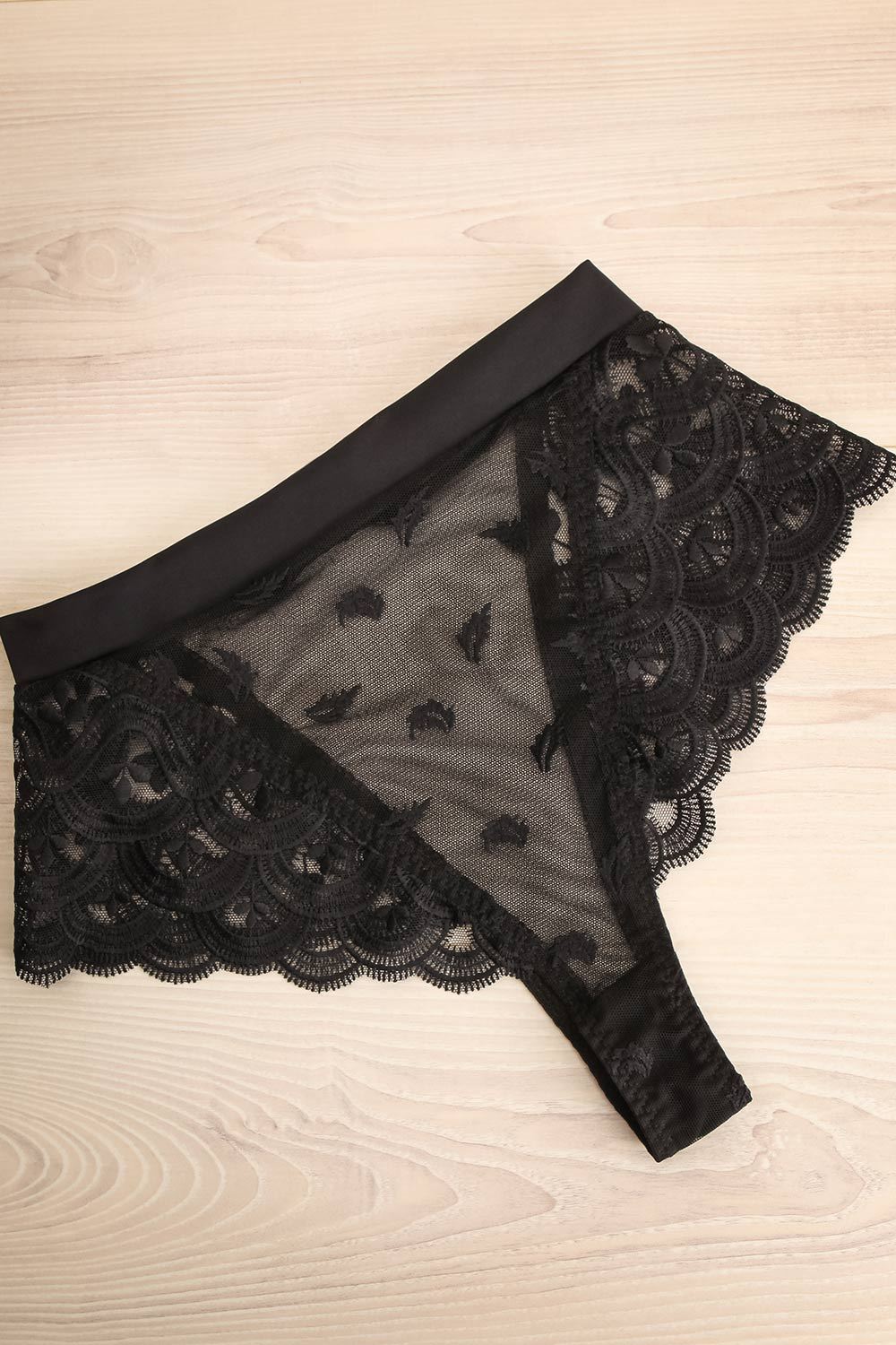 Leczyca Black | Mesh & Lace Panties