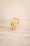 Ledziny Minimalist Knotted Golden Ring | La petite garçonne
