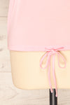 Leeds Pink Short Sleeve Top with Drawstring | La petite garçonne bottom