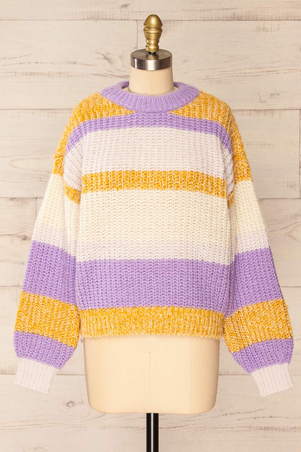 Legionowo Striped Rib Knit Sweater | La petite garçonne front view