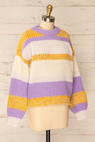 Legionowo Striped Rib Knit Sweater | La petite garçonne side view
