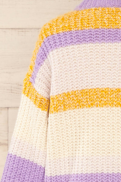 Legionowo Striped Rib Knit Sweater | La petite garçonne back close-up