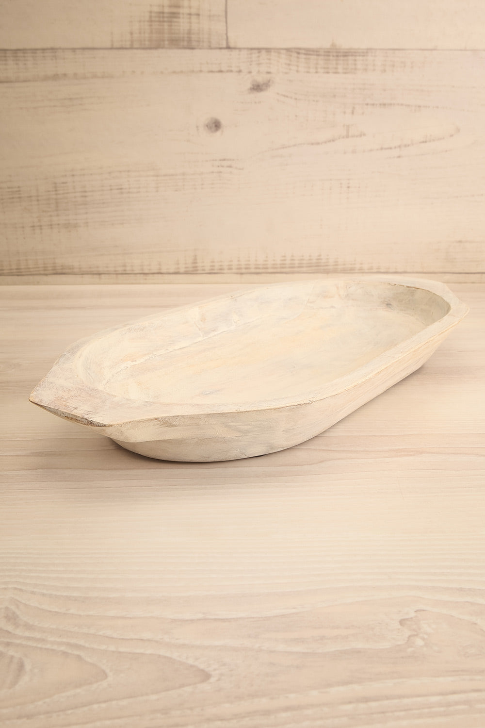 Legnano White Wooden Dough Bowl | Maison Garçonne side view