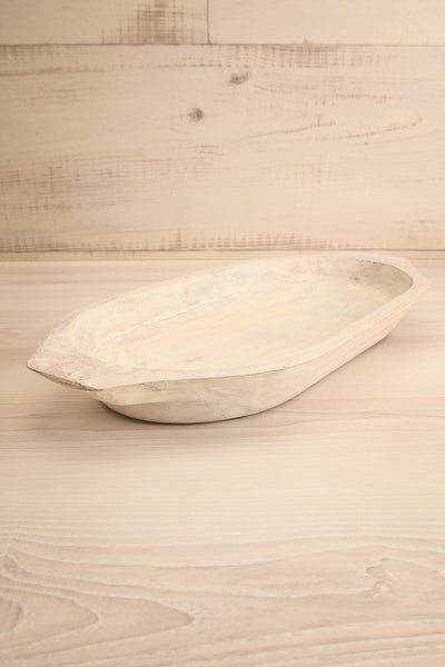 Legnano White Wooden Dough Bowl | Maison Garçonne side view