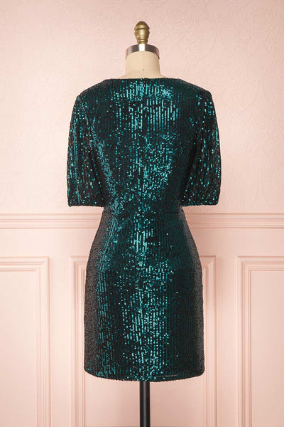 Leikny Green Sequin Party Dress | Robe de Fête | Boutique 1861 back view