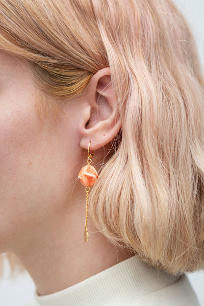 Leila Hyams Golden & Peach Pendant Earrings | Boutique 1861 model