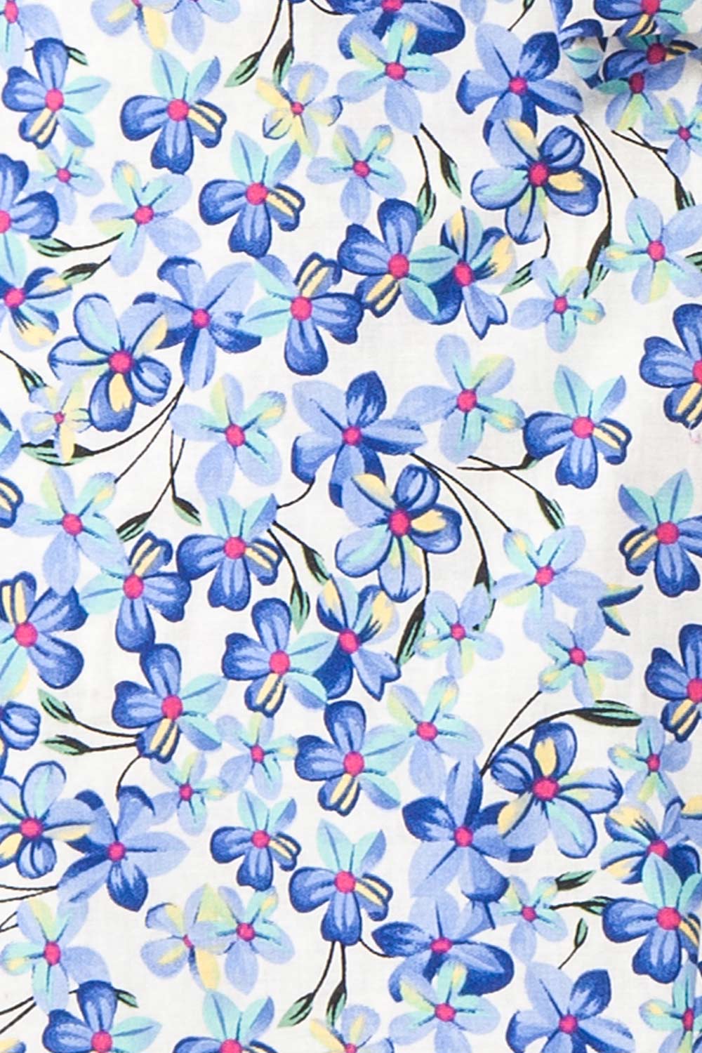 Leimakide Floral Wrap Midi Dress | La petite garçonne fabric