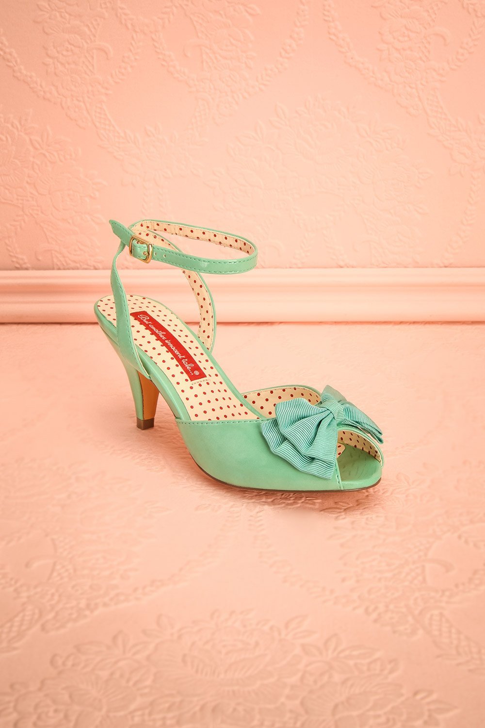 Lelu Douceur - Mint medium-heeled sandals