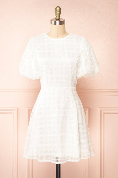 Lena Short White A-line Dress | Boutique 1861 front view