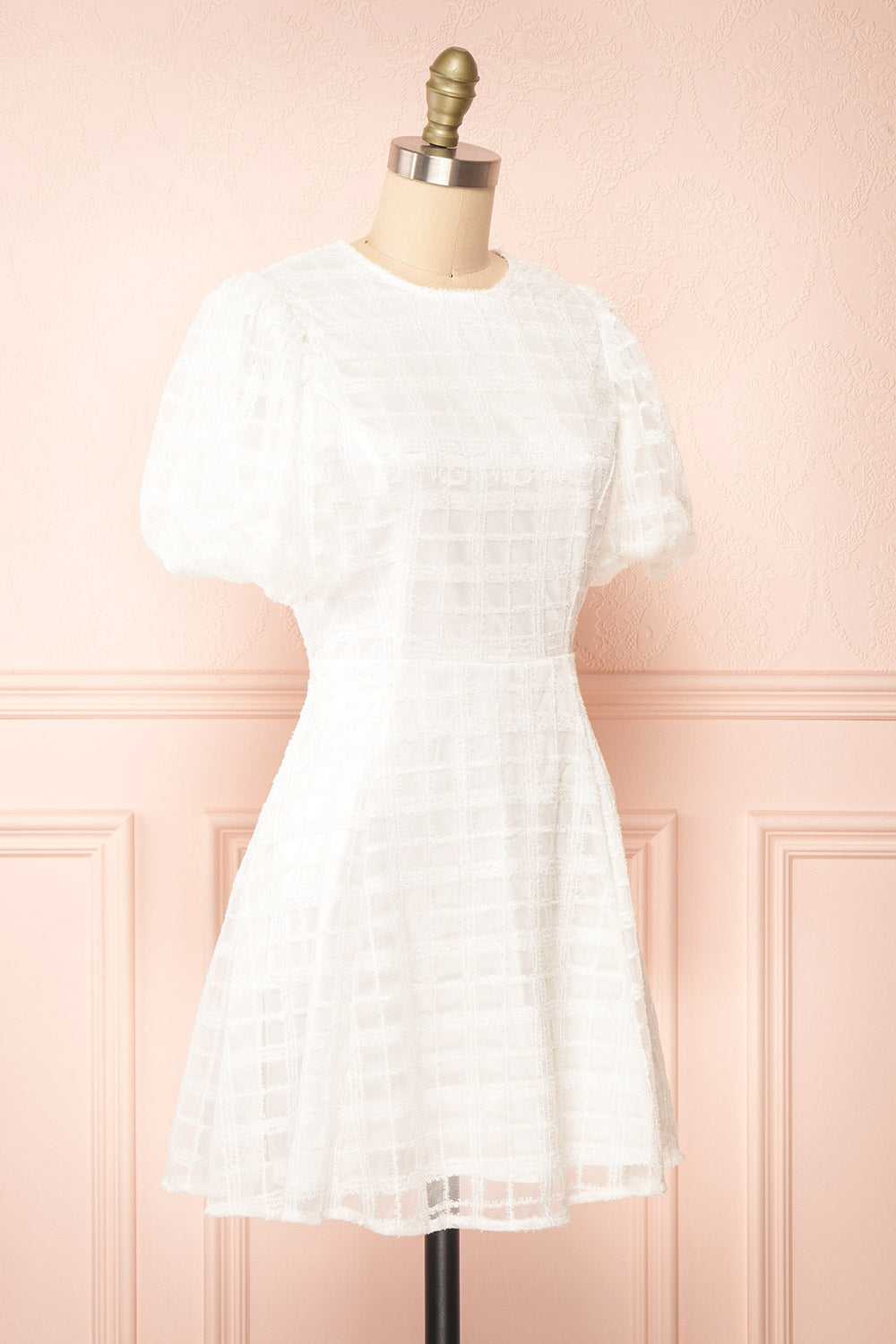 Lena Short White A-line Dress | Boutique 1861 side view