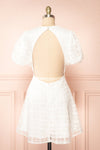 Lena Short White A-line Dress | Boutique 1861 back view