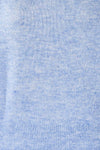 Lenes Blue Melange Knit Sweater | La petite garçonne  fabric