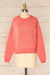 Lenes Coral Melange Knit Sweater | La petite garçonne  front view