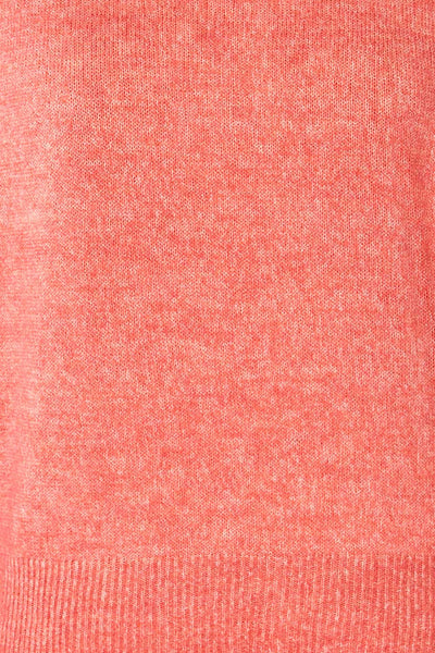 Lenes Coral Melange Knit Sweater | La petite garçonne  fabric