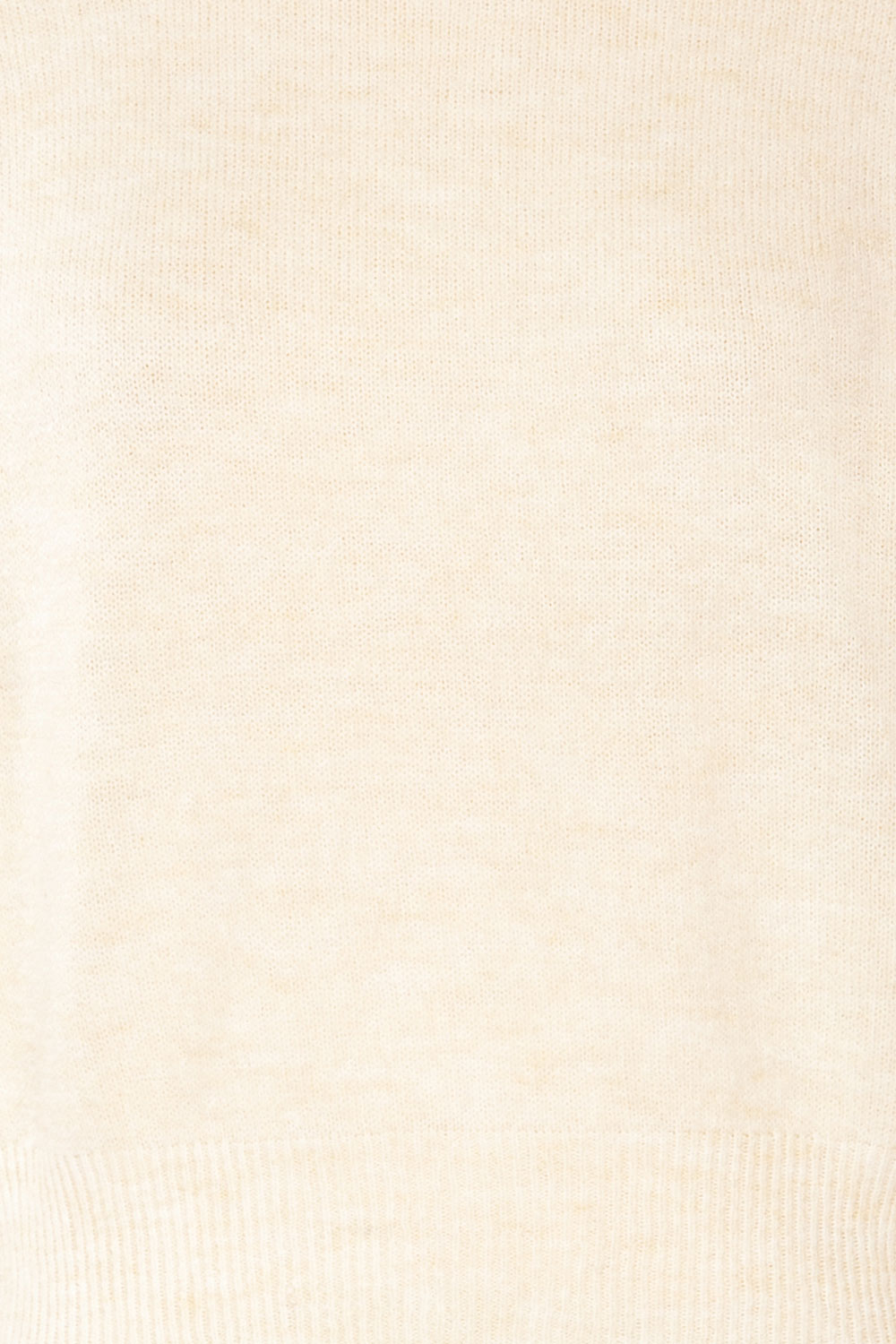 Lenes Cream Melange Knit Sweater | La petite garçonne  fabric