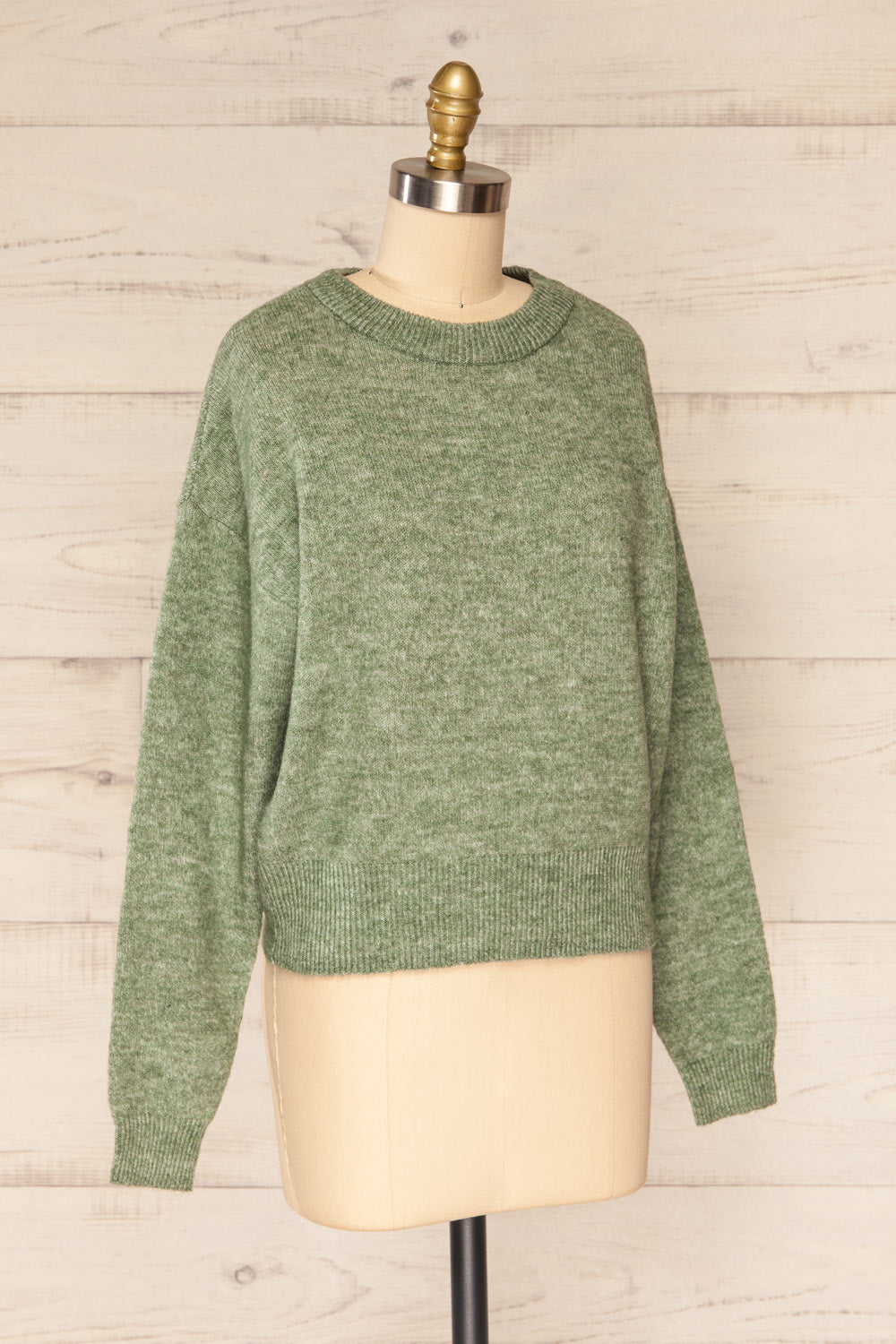 Lenes Sage | Melange Knit Sweater