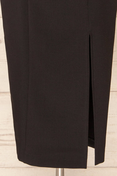 Lenna Black Fitted Midi Dress w/ Sweetheart Neckline | La petite garçonne bottom