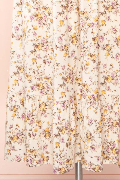 Leonne Square Neck Floral Midi Dress | Boutique 1861  details