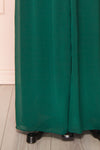 Leony Emerald V-Neck Chiffon Maxi Dress | Boudoir 1861 details
