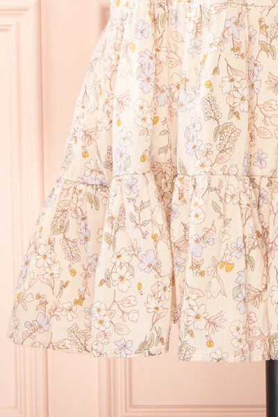 Lerona Short Floral Dress w/ Ruffles | Boutique 1861 bottom