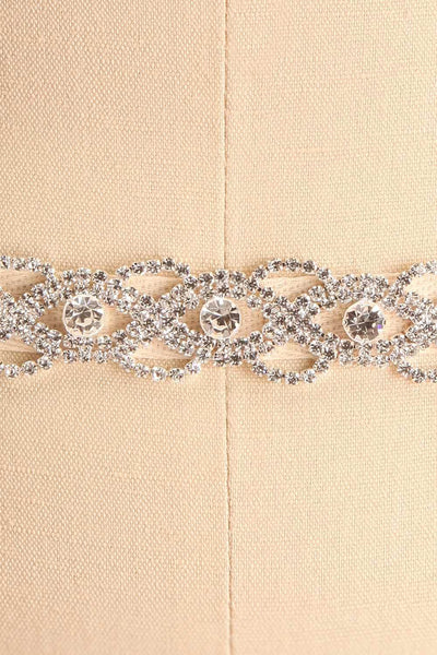 Leslie Silver Crystal Belt | Boudoir 1861 close-up