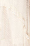 Lesya Cream Plumetis Midi A-Line Dress w/ Ruffles | Boutique 1861 fabric detail