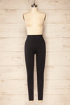 Lexington Black High-Waisted Ribbed Leggings front view