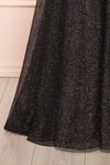Lexy Black Sparkly Cowl Neck Maxi Dress | Boutique 1861 bottom