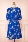 Liana Blue Short V-Neck Dress | Boutique 1861  back view
