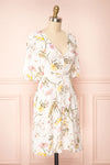 Liana White Short V-Neck Dress | Boutique 1861 side view