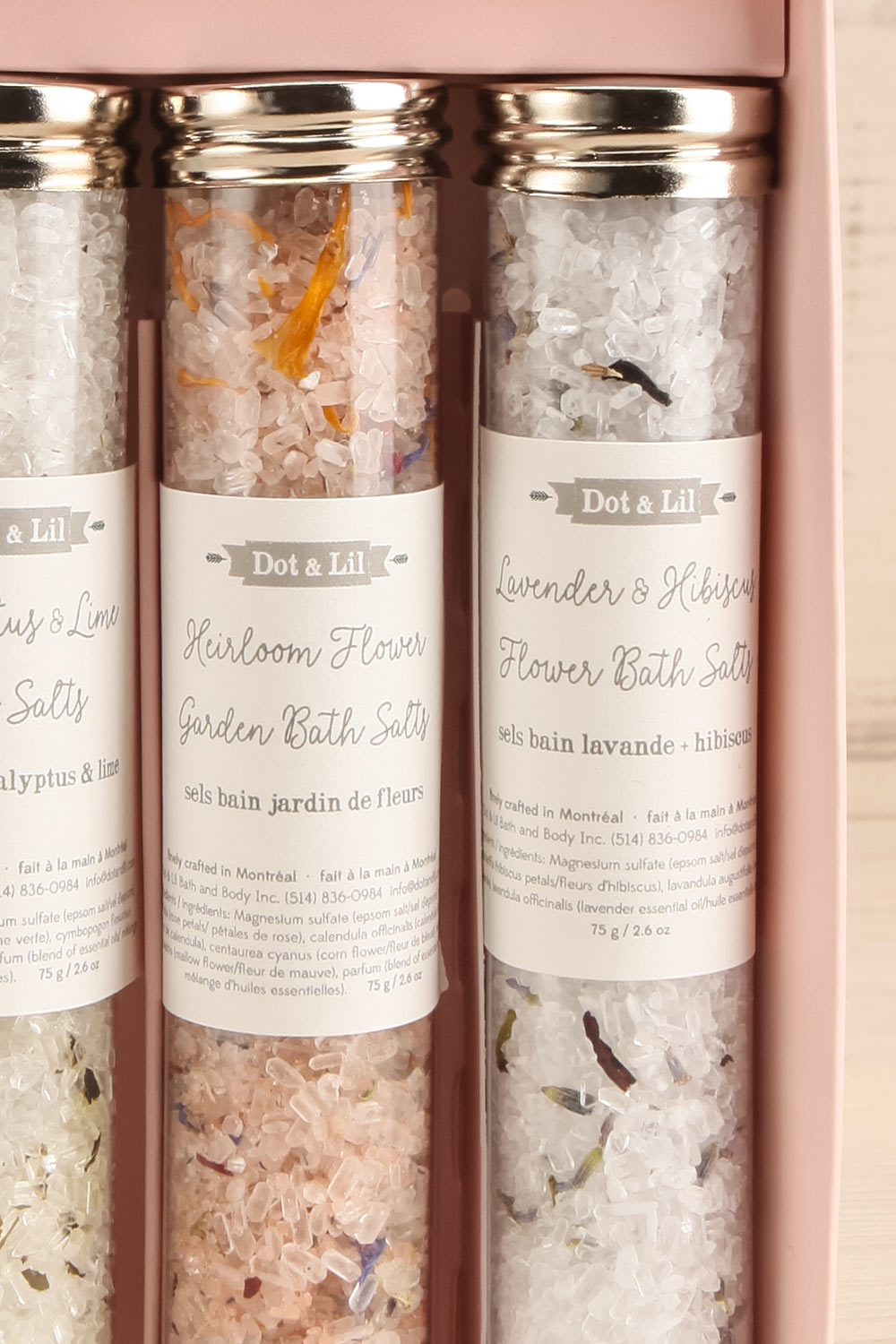 Library of Bath Salts Gift Set of 4 Fragrances | La petite garçonne right close-up