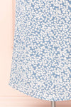 Libuse Blue Floral Patterned Satin Midi Skirt | Boutique 1861 bottom