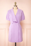 Lidie Short Lilac Tailored Dress | Boutique 1861 front view