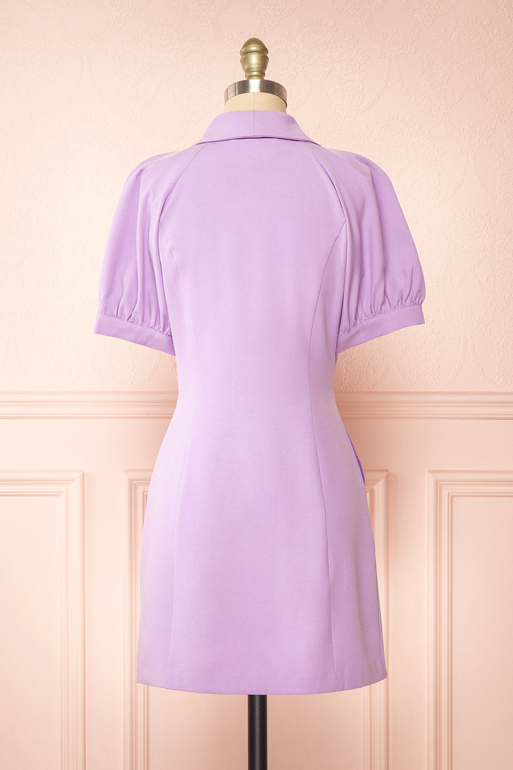 Lidie Short Lilac Tailored Dress | Boutique 1861 back view 