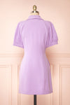 Lidie Short Lilac Tailored Dress | Boutique 1861 back view