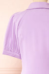 Lidie Short Lilac Tailored Dress | Boutique 1861 back close-up