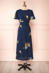 Lili-Jade Floral Midi Dress with Slit | Boutique 1861 front view