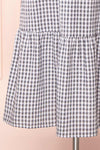 Lilja Black Checkered Midi Dress w/ Ruffles | Boutique 1861 bottom