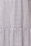 Lilja Black Checkered Midi Dress w/ Ruffles | Boutique 1861 fabric